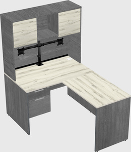 L-shaped office desk