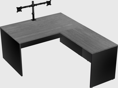 L-shaped office desk