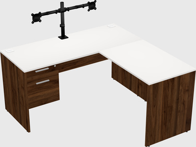 L-shaped office desk