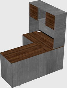 L-shaped office desk