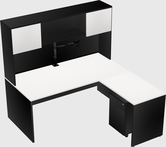 L-shaped office desk