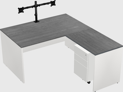 L-shaped office desk
