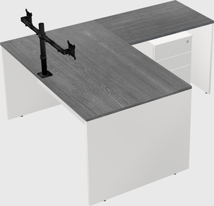 L-shaped office desk
