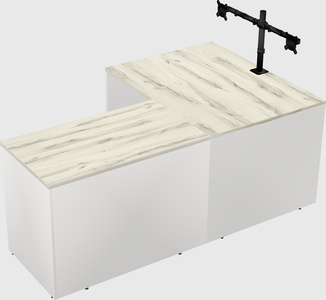 L-shaped office desk