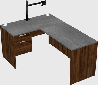 L-shaped office desk