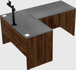 L-shaped office desk