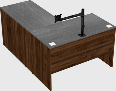 L-shaped office desk