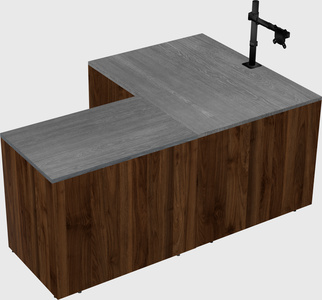 L-shaped office desk