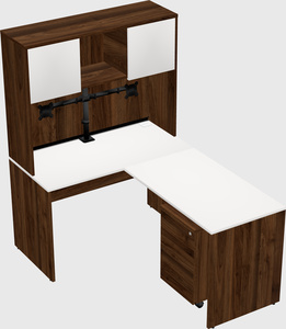 L-shaped office desk