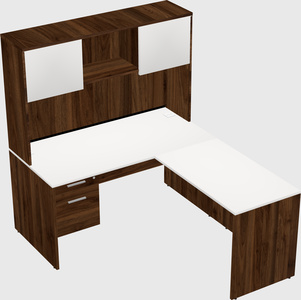 L-shaped office desk
