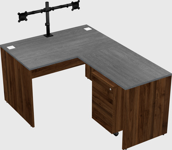 L-shaped office desk