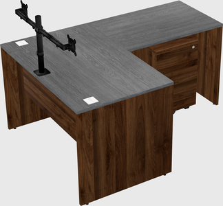 L-shaped office desk