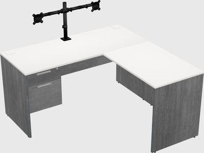 L-shaped office desk