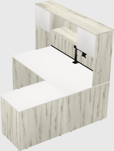 L-shaped office desk