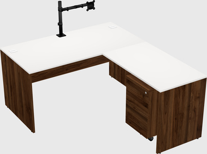 L-shaped office desk