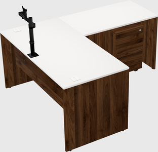 L-shaped office desk