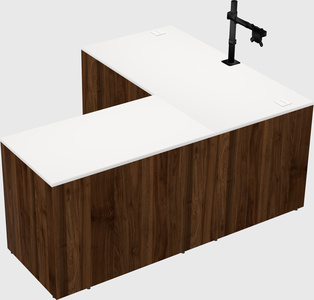 L-shaped office desk