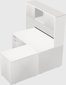 L-shaped office desk