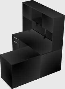 L-shaped office desk