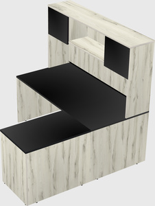 L-shaped office desk
