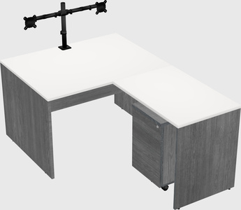 L-shaped office desk