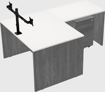 L-shaped office desk