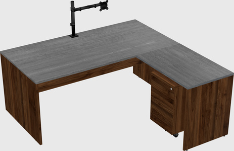 L-shaped office desk