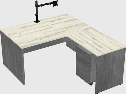 L-shaped office desk