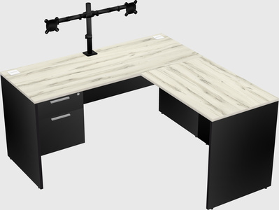 L-shaped office desk