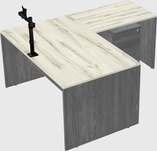 L-shaped office desk