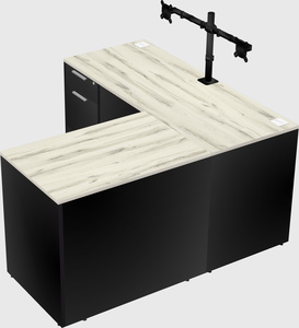 L-shaped office desk