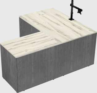 L-shaped office desk