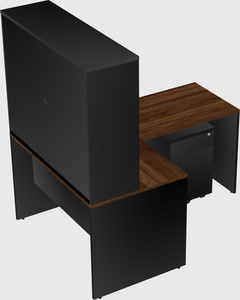 L-shaped office desk