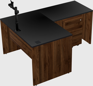 L-shaped office desk