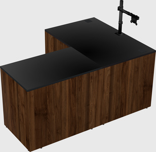 L-shaped office desk