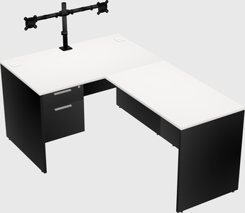 L-shaped office desk