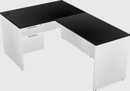 L-shaped office desk