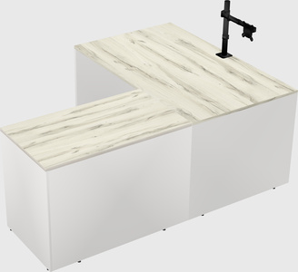 L-shaped office desk