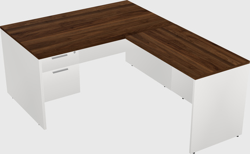 L-shaped office desk