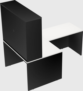 L-shaped office desk