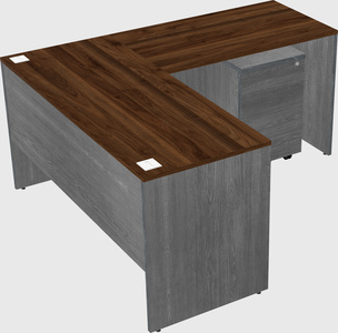 L-shaped office desk
