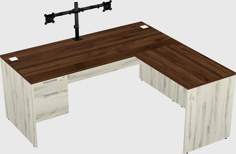 L-shaped office desk
