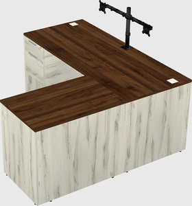 L-shaped office desk