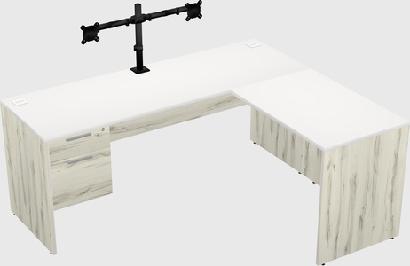 L-shaped office desk