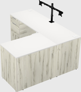 L-shaped office desk
