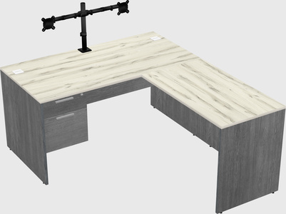 L-shaped office desk
