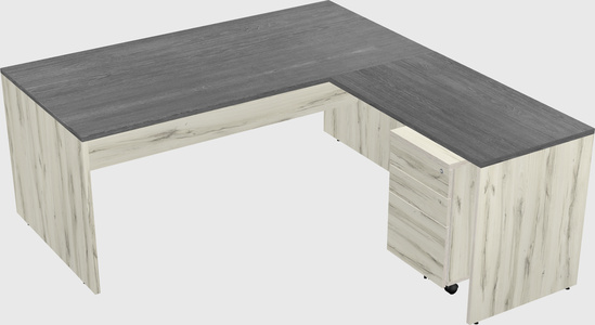 L-shaped office desk