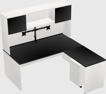 L-shaped office desk