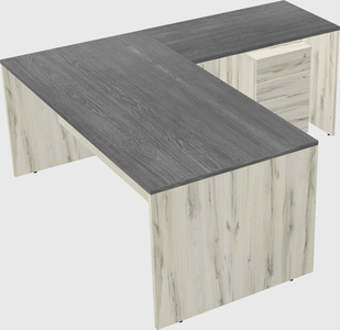 L-shaped office desk