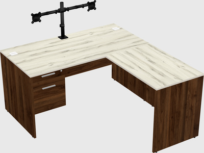 L-shaped office desk